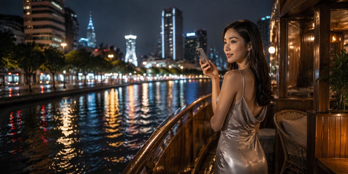 Khung cảnh TP.HCM hiện đại với người dùng tận hưởng ưu đãi VIP trên nền tảng st5k